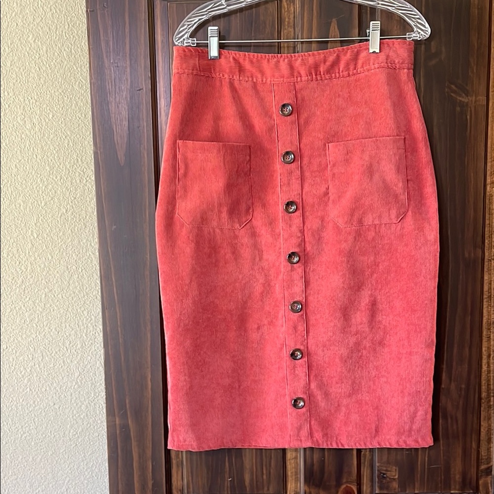 Orange Creek Pink Knee-Length Stretchy Pencil Skirt Casual Size M